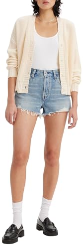 Levi's 501 Original Shorts, Pantaloncini di jeans Donna, Finitura Vaguale, 25W