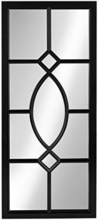Kate and Laurel Cassat Window Wall Accent Mirror, Black