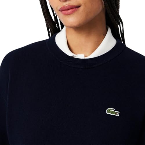 Lacoste Women's Core Collection Regular Fit Crew Neck Long Sleeve Classic Sweater2