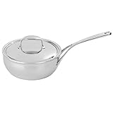 Demeyere Atlantis 3.5 Quart Conic Sauteuse Pan with Stainless Steel Lid
