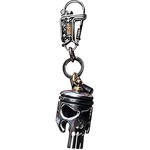 Skull Keychains, Skeleton Head Metal Keyring Pendant, Piston Keychain Set, Skull Pendant Decoration Accessories for Men Women Cover