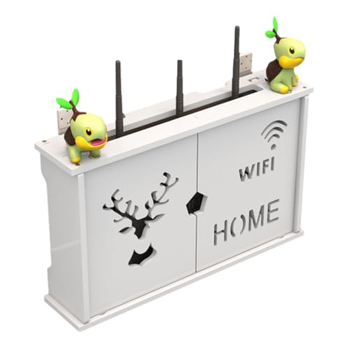 ルーター隠しラック、Wifiルーター収納ボックス、家庭用壁掛けWifiボックス、防水、通気性、強力な耐荷重性、Wifiルーター、リモコン、スピーカーの収納に最適