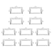 Cabilock 10pcs Drawer Label Frames Pull Metal Tags Frames Medicine Chest Holders
