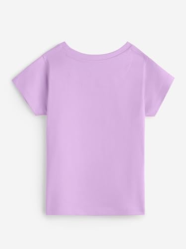 Image of The Souled Store Solid: Cotton Round Neck Half Sleeves Regular Fit Lightweight Comfortable Summer Tee for Kids 2-8 Years Girls T-Shirt