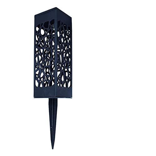Spot solaire de jardin LED noir étanche pour éclairage de pelouse