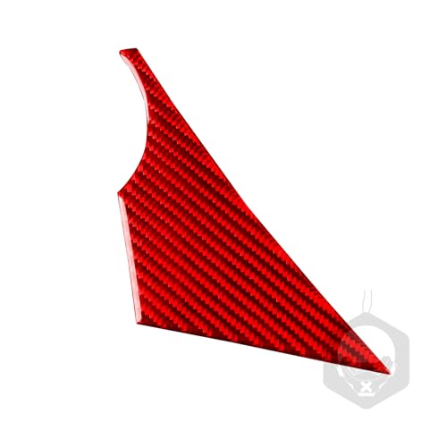 UOADA Car Center Control Dashboard Left Side Panel Trim Real Carbon Fiber Sticker Compatible with Hyundai Veloster 2012 2013 2014 2015 2016 2017 Red Accessories