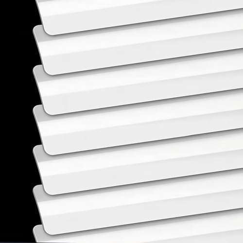 Persianas Venecianas De Aluminio, Estor Veneciano Ajustables, Impermeables, Sin Taladrar Y con Taladrar, para Salón Cocina Baño Oficina(White)