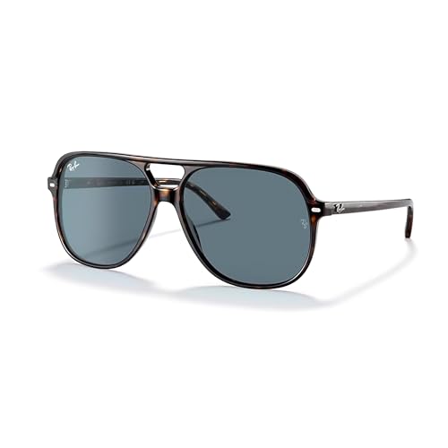 Ray-Ban Bill RB2198 902/R5 60MM Havana/Crystal Lens Blue Square Sunglasses for Men for Women +Bundle with Accessory Eyewear Kit
