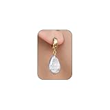 Freshwater Baroque Pearl Drop Dangle Earrings for Women, 14K Gold-plated Chunky Pearl Hoop Earring for Sensitive Ears, Big Hoop Huggie Drop Dangle Earring Hypoallergenic Trendy for Women Gifts