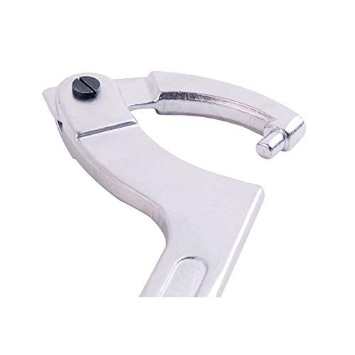 Image of AASONS Adjustable C Spanner Hook Wrench Tool Pin Wrench for Mechanical Equipments Vehicles Tighten Lock Nuts & Bearings, Round Head, 2 - 4 inch (51 to 121mm), Chrome-Vanadium Steel