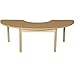 Wood Designs HPL2476HCRC20 - Half Circle High Pressure Laminate Table with Hardwood Legs, 20"