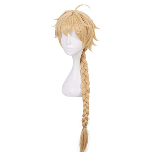 Anime Cosplay Wig, Genshin Impact Wig, with two Wig Caps, for Halloween Party & etc. (Aether Cosplay) - Image 3