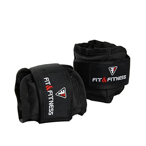 Image of FIT & FITNESS Wrist /Ankle Weights Pro Quality Adjustable Ankle /Wrist Weights for Running, Jogging, Cycling can be Used by Both Men and Women from 2 kg (1kg Each x 2 pc)