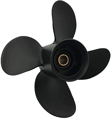 Dimensioni e modello －13 1/4 diametro x 15 passo,15 denti scanalati;Rotazione:destra;Lama: 3;Quelli OEM per motori fuoribordo Yamaha 50-130 Hp