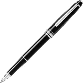 Mont__Blanc. Meisterstuck Classique Platinum Collection Rollerball Pen, Black with Platinum Trim roller pen Price In India