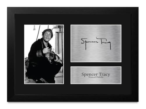 Memorabilia de Spencer Tracy: El Regalo de Cine Perfecto con Foto Firmada Enmarcada A4