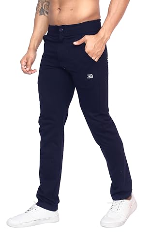 Image of Big Button Men's Cotton Slim Fit Trackpant with Front Button Open
