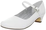 Nina Seeley Heel Buckle Mary Jane (Little Kid/Big Kid), White Smooth, 6 M US Big Kid