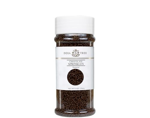 India Tree Natural Chocolate Sprinkles, 6 oz | Vegan, Non-GMO