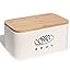 Contenitore Pane Nero Metallo e Bambù - Portapane Elegante 35cm