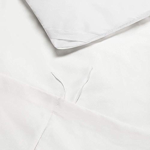 Image of 100% Cotton 1PC Duvet /Quilt Cover Hidden Zipper Closure 600TC Ultra Soft Durable for Double /Queen Size Bed(White)
