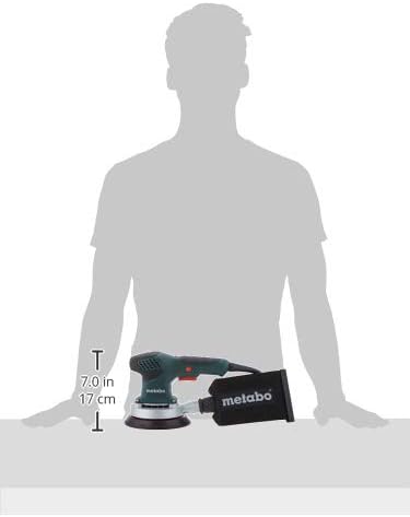 Bild 2 - metabo Exzenterschleifer SXE 3150-310 W, 150 mm Schleifteller, 4000-12000 U/min, 3mm Schwingkreis - Vario Elektronik, Aluminiumgehäuse, ergonomisch, vibrationsarm - Inkl. Staubbeutel & Schleifteller