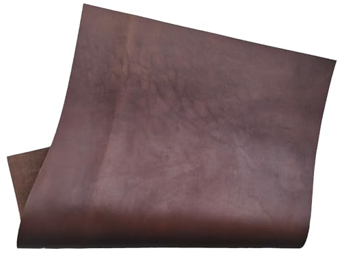 Cortes de piel de vacuno de 2 mm, tamaño A1 a A5, piel de grano completo de alta calidad de Italia, placas de cuero para manualidades, costura, encuadernación, muebles y manualidades (marrón, A4 (210