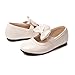 LM Toddler/Little Girls Mary Jane Dress Shoes Bow Ballet Flats for Wedding, Party, School Nude