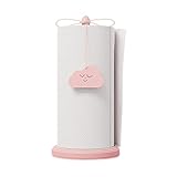 HOTCAN Pink Paper Towel Holder with Beer Bottle Opener – Beech Wood Kitchen Accessory, Windproof Design for Outdoor Use, Cute Pink Home Decor