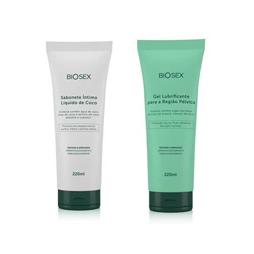 Kit Gel Lubrificante Pélvica + Sabonete Líquido Íntimo Coco - Biosex 100% Orgânico e Vegano