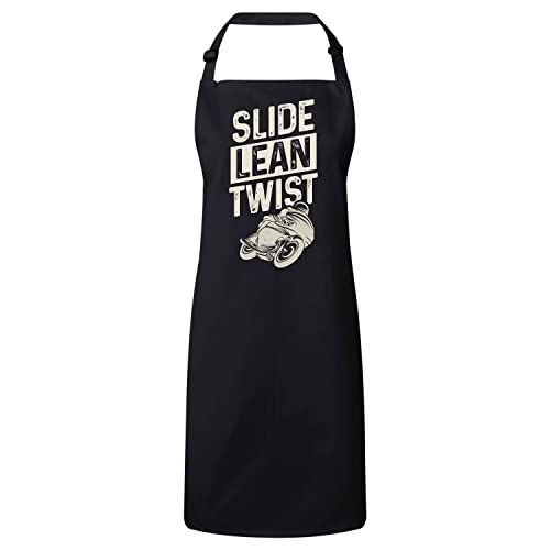 Tablier cuisine noir premium slide lean twist inspiré des grosses cylindrées