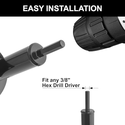 Gunpla Garden Auger Drill Bit for Planting Bulbs Seedlings, 4x22 cm and 8x30 cm, 2-Piece Post Hole Diggers, Fence Digger Tool with 3/8" Hex Drive 4 Gunpla Garden Auger Drill Bit for Planting Bulbs Seedlings, 4x22 cm and 8x30 cm, 2-Piece Post Hole Diggers, Fence Digger Tool with 3/8" Hex Drive - Image 4