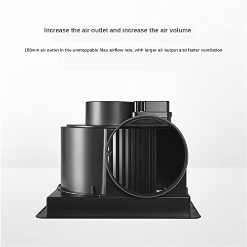Ventilador de ventilación 10 pulgadas ultra delgado silencioso, ventilador extractor de techo para baño, ventilador de ventilación cuadrado para cocina, extractor potente para baño miniatura 7