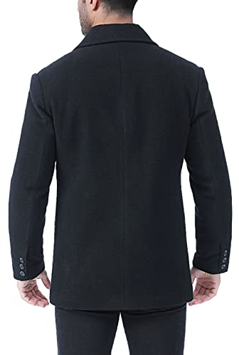 BGSD Men Hugh Wool Blend Double Breasted Walking Pea Coat (Also available in Big and Tall and Short)4
