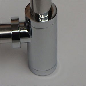 StoneArt Design Siphon Ablaufgarnitur mit Überlauf Abfluss Ventil Geruchsverschluss mit Reinigungsöffnung Röhrengeruchsverschluss höhenverstellbar PX06P