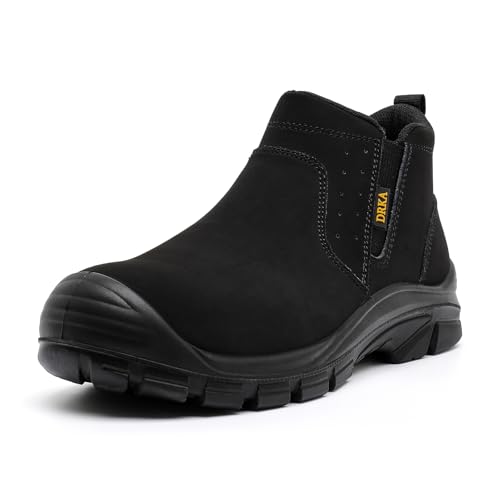 DRKA Men's Steel Toe Chelsea Boots - EH Waterproof Work Shoes for Construction, Industrial, Slip Resistant3