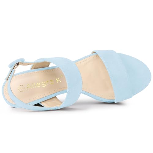 Image of Allegra K Women's Slingback Platform Heels Chunky High Heel Sandals