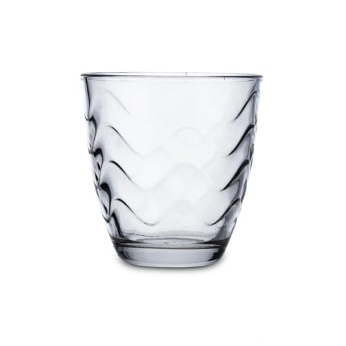 Quid Waves Lot de 6 verres bas en verre 26 cl Sodo adaptés au réfrigérateur, non adaptés au micro-ondes, écologique