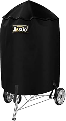 JIESUO 18 Inch Grill Cover for Weber Charcoal Kettle: Heavy Duty Waterproof Weather Resistant BBQ Grill Covers