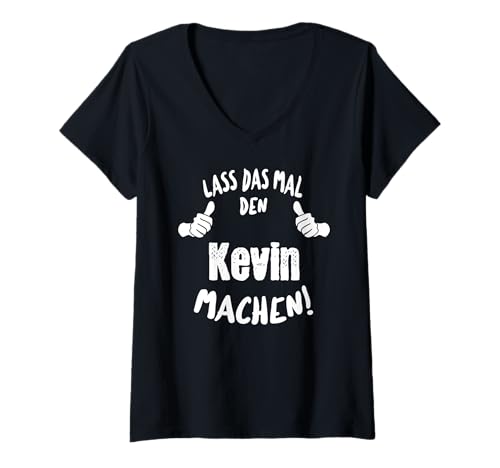 Femme Cadeau d'anniversaire amusant Kevin personnalisé. T-Shirt avec Col en V