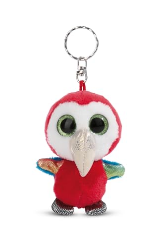 Llavero GLUBSCHIS Loro Pelotti 8cm Rojo - Colgante Animal de Peluche sostenible - para Colgar en la Llave, Bolso, Mochila, y Mucho más, para niños y Adultos, una excelente Idea de Regalo