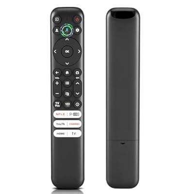 Voice Remote Control Replacement for TCL Google TV RC813, Compatible with TCL QM8/QM7/Q6/Q5/Q7/S5/S4/S3 Series Mini-LED QLED 4K UHD Smart TVs, Bluetooth Voice Search with Streaming Shortcut Buttons