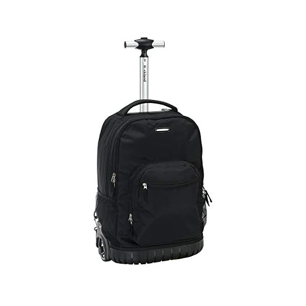 Rockland Single Handle Rolling Backpack, Black, 19-Inch (R02-BLACK)
