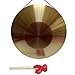 LOONELO Gong Instrument with 16.4 inch(42cm),Chinese Traditional Percussion Instrument Brass Gong with Wooden Mallet and Red Hanging Ribbon for Home Office Celebration