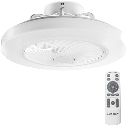 Ceiling Fan with Lamp Noaton 12050W Triton, White, Dimmable LED Max 42 W, 3 Colour Temperatures