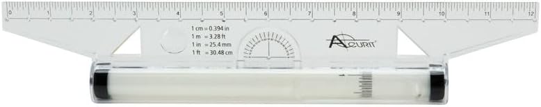 Acurit Rolling Ruler - A Must Have 4-in-1 Tool for Any Artist, Perfect for Illustrations, Drawings, Measurements, Line and Angle Drawing, & More! - Single