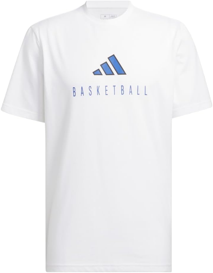 Adidas Mens Worldwide Hoops Logo Performance Graphic T-Shirt