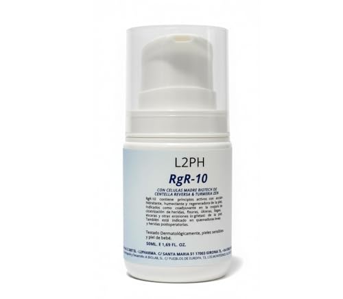 RGR-10 Crema 50ml | Crema Regeneradora Con Células Madre, Exosomas y Factores de Crecimiento | Cicatrizante para Heridas, Úlceras, Quemaduras y Pie Diabético | Piel Sensible y Bebés | Postoperato