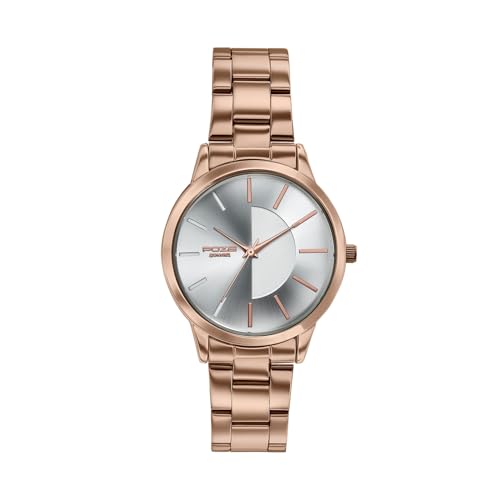 Image of Sonata Poze 9 with Quartz Analog Silver Dial IPG Strap Watch for Women - SP80185WM01W