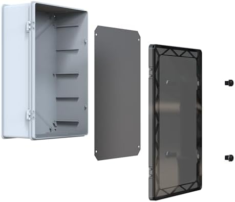 YAVUZ Abs Pano 40 x 60 x 24.2 cm Taban Saclı IP65 Plastik Pano Montaj Plakalı Elektrik Kutusu Pano Darbeye Dayanıklı Dış Ortam Muhafaza Kutusu ABS Pano POLİ 047 - Görsel 5